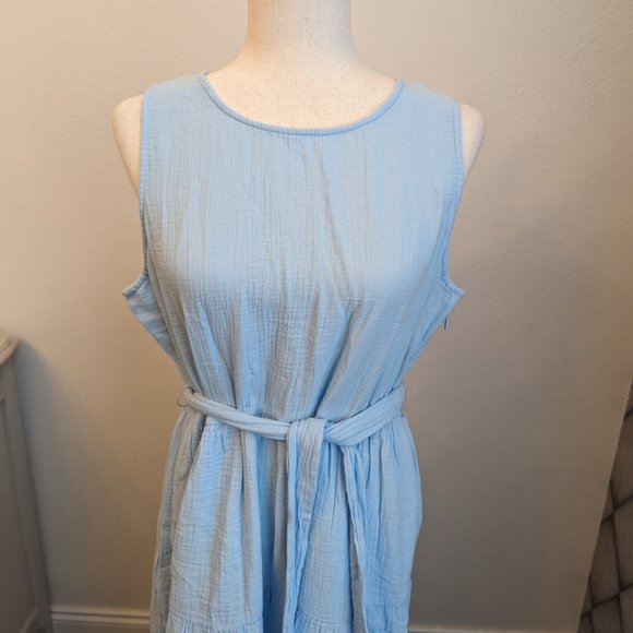 J.Crew Factory Belted Gauze Midi Dress - Picture 7 of 11